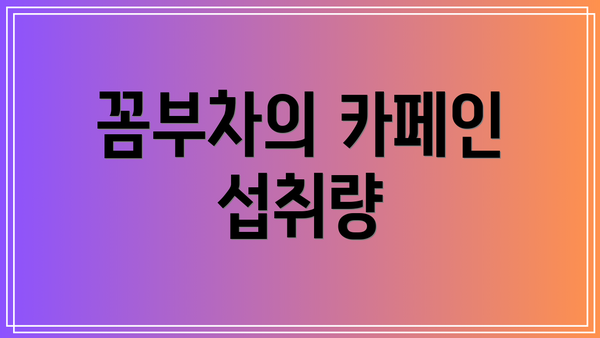꼼부차의 카페인 섭취량