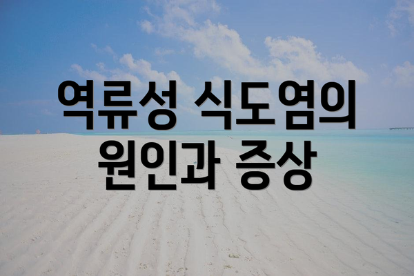 역류성 식도염의 원인과 증상