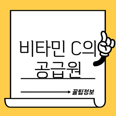 비타민 C의 공급원