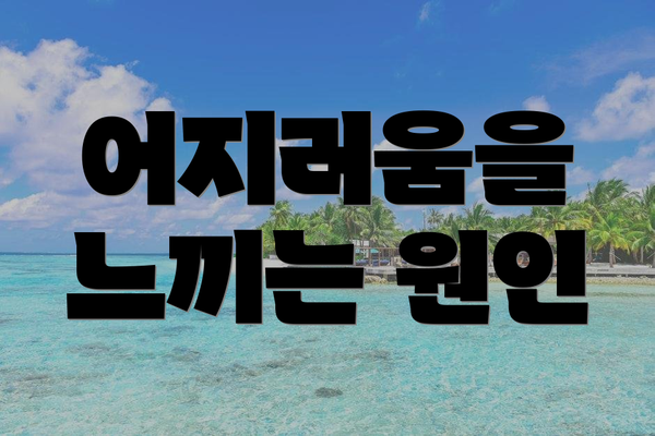 어지러움을 느끼는 원인