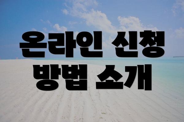 온라인 신청 방법 소개