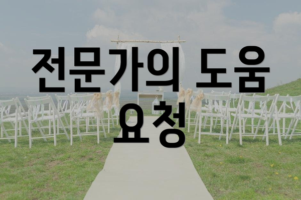 전문가의 도움 요청