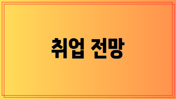 취업 전망