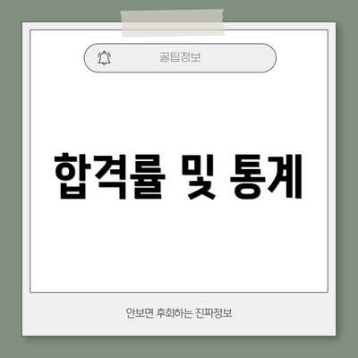 합격률 및 통계
