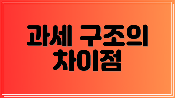 과세 구조의 차이점