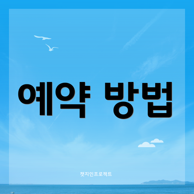 예약 방법