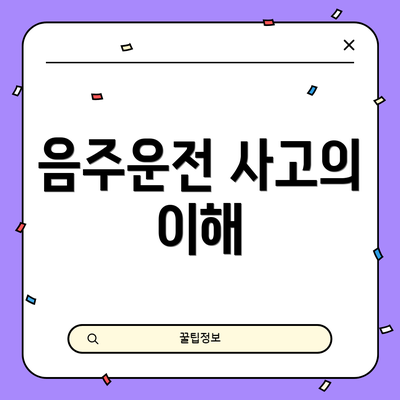 음주운전 사고의 이해