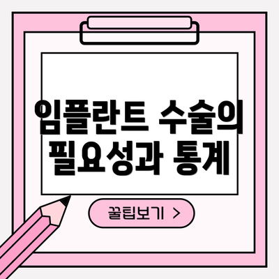 임플란트 수술의 필요성과 통계