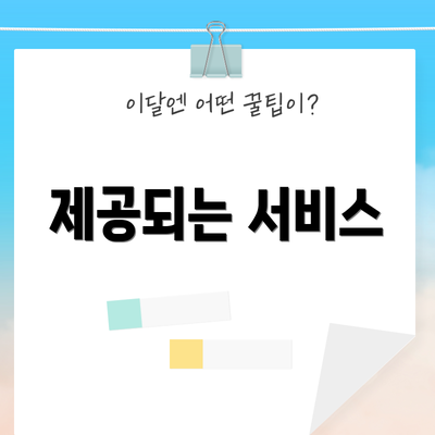 제공되는 서비스