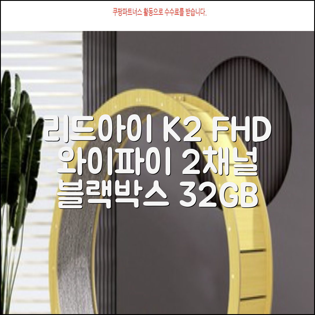 리드아이 와이파이 커넥티드 FHD HD 2채널 블랙박스 K2, 32GB, 전방카메라 + 후방카메라 + 거치대 + 메모리카드 추천 리뷰