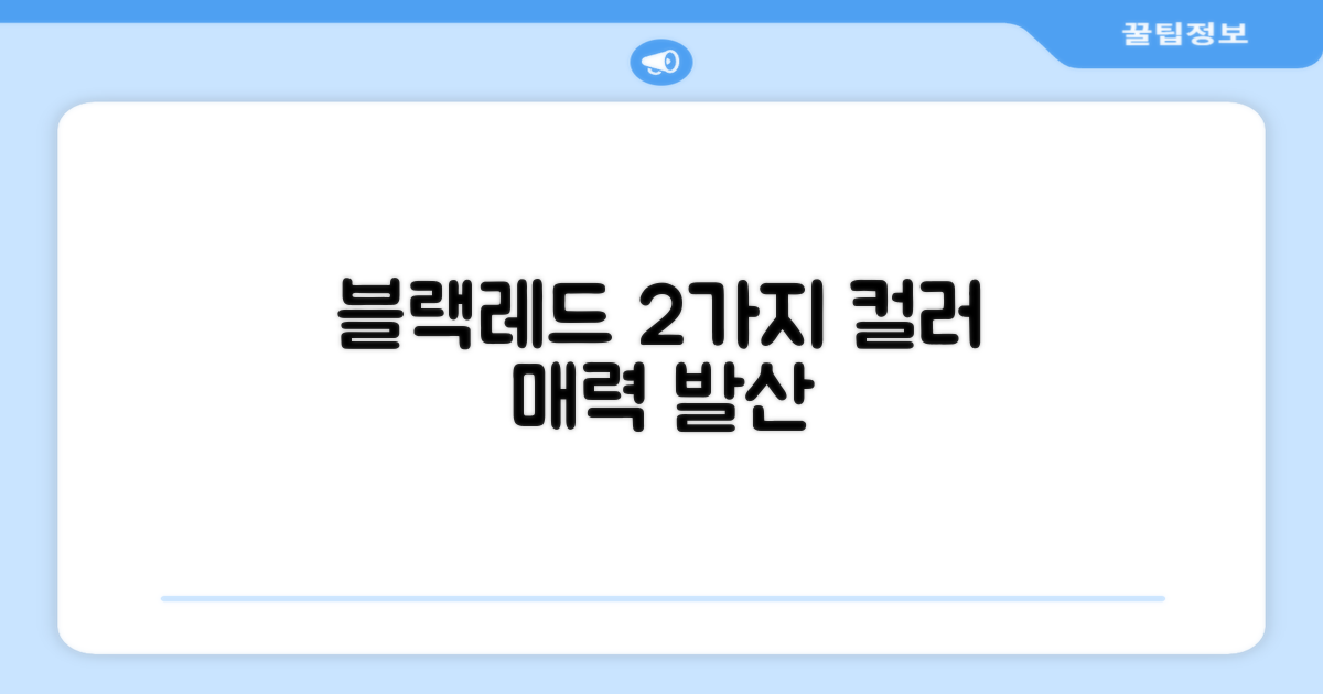 2가지 블랙레드 색상