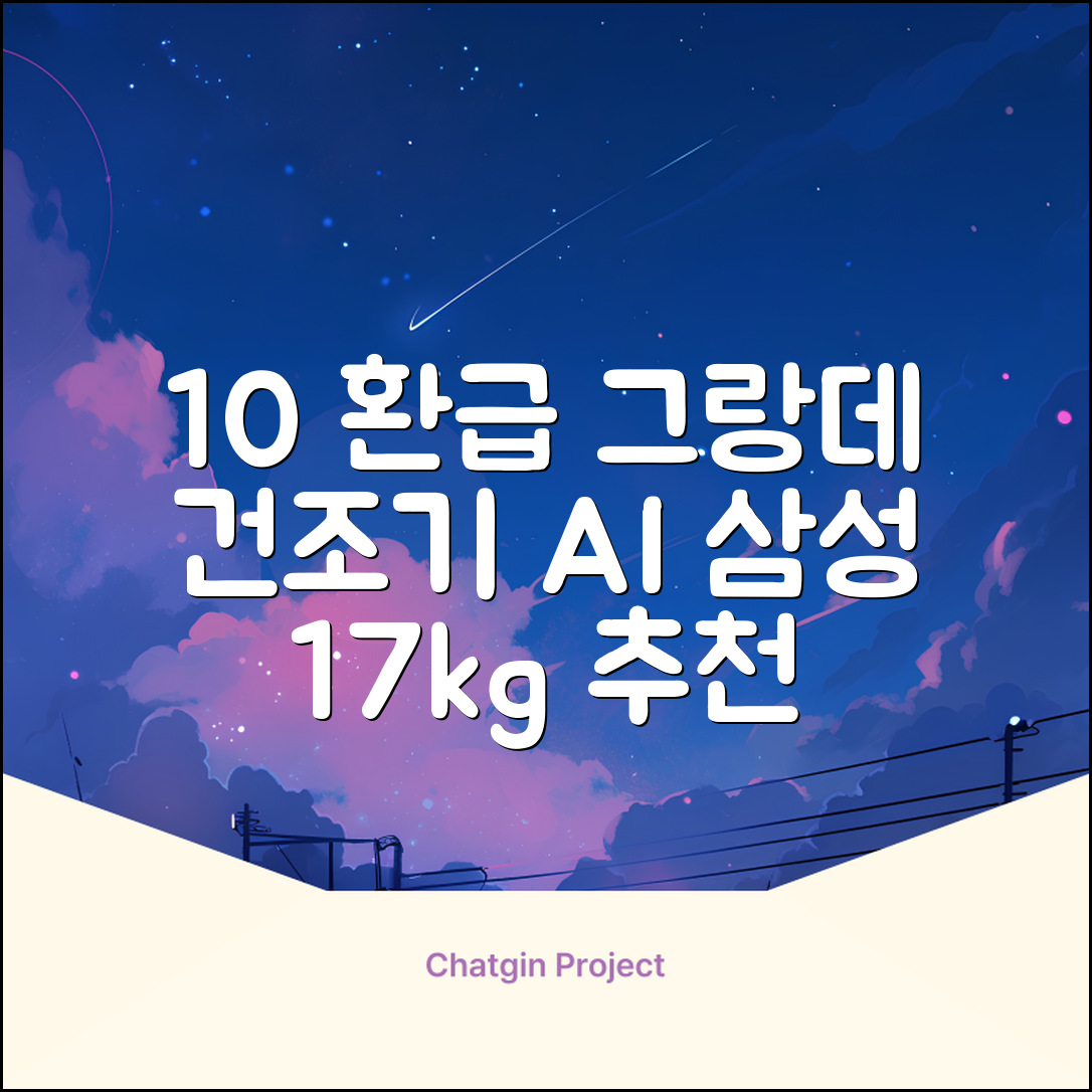 [10% 환급가전] 삼성전자 그랑데 건조기 AI 이녹스 DV17T8740BP 17kg 방문설치 추천 리뷰