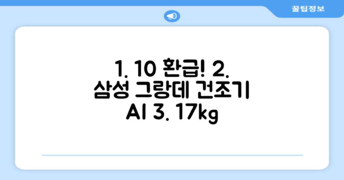 10% 환급가전] 삼성전자 그랑데 건조기 AI 이녹스 DV17T8740BP 17kg 방문설치 추천 리뷰