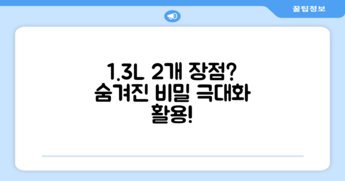 1.3L 2개, 어떤 장점이?
