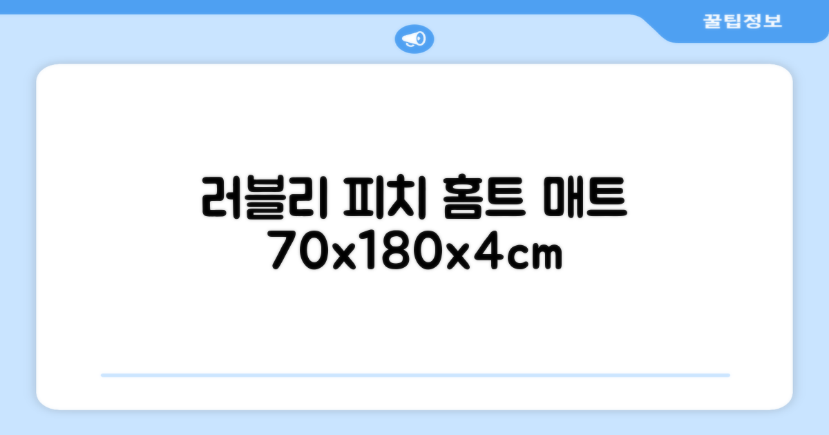 홈베스트 트레이닝 매트 70x180x4cm, 러블리_피치 추천 리뷰