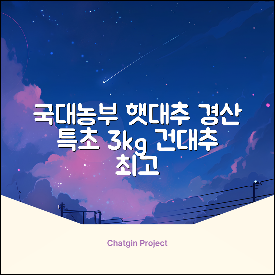 국대농부 경산 햇대추 건대추, 3kg(특초), 1개 추천 리뷰