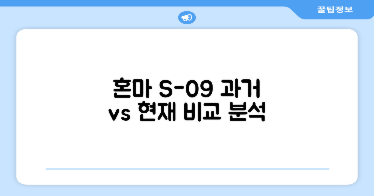 혼마 S-09: 과거와 현재 비교