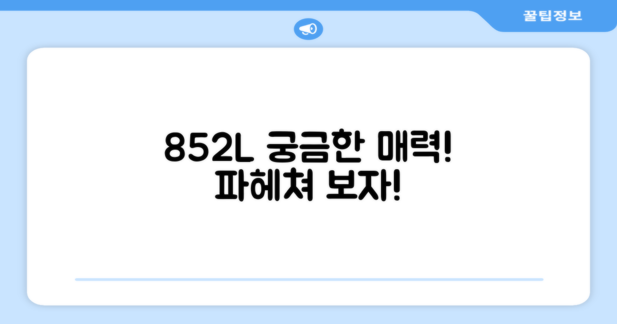 852L, 어떤 매력이 숨어있을까?