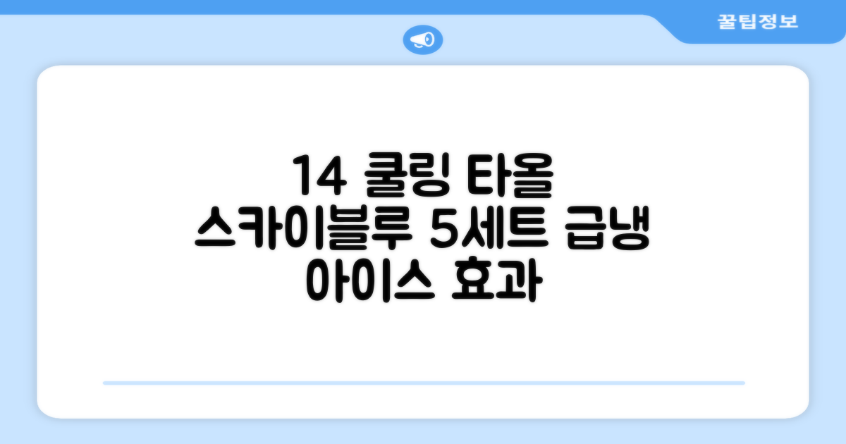 [쿠팡입점 1+4 이벤트] 아이스 쿨링 스포츠타올 건식 급냉 타올, 5세트, 스카이블루 추천 리뷰