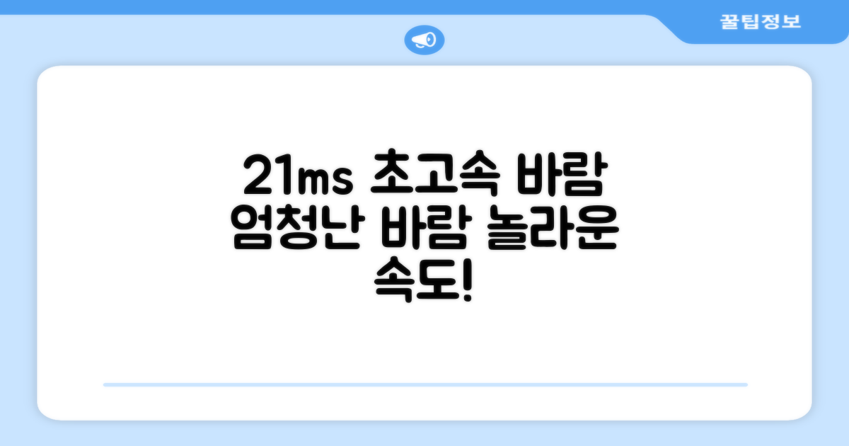 21m/s 초고속 바람