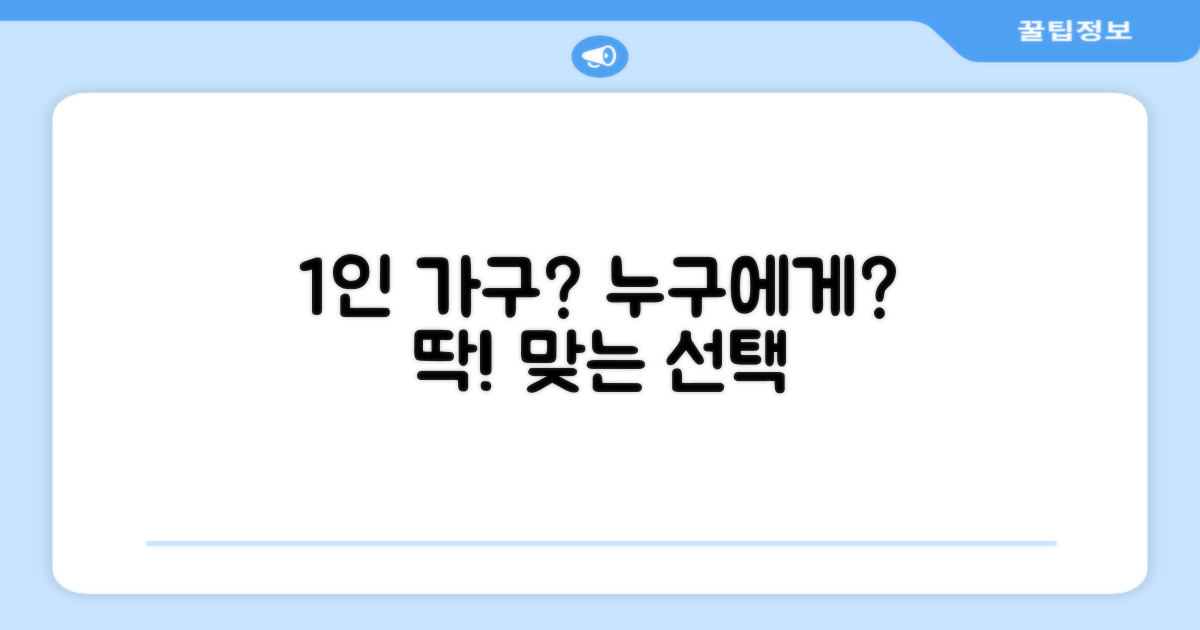 1인용, 누구에게 좋을까?
