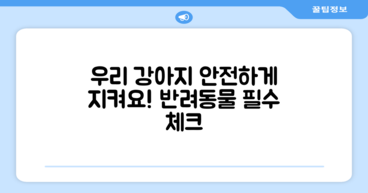 우리 강아지, 안전하게 지켜주세요!