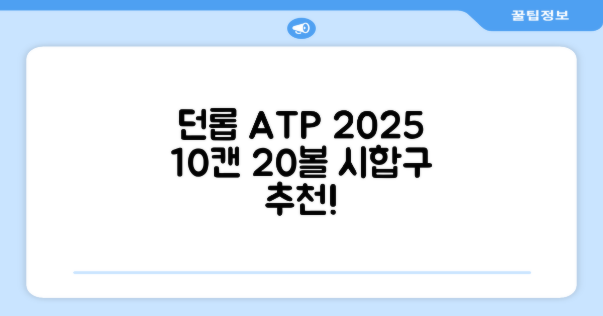 2025 던롭 ATP 테니스공 10캔 (20볼) 시합구, 던롭 ATP볼 10캔 (20볼), 10세트 추천 리뷰