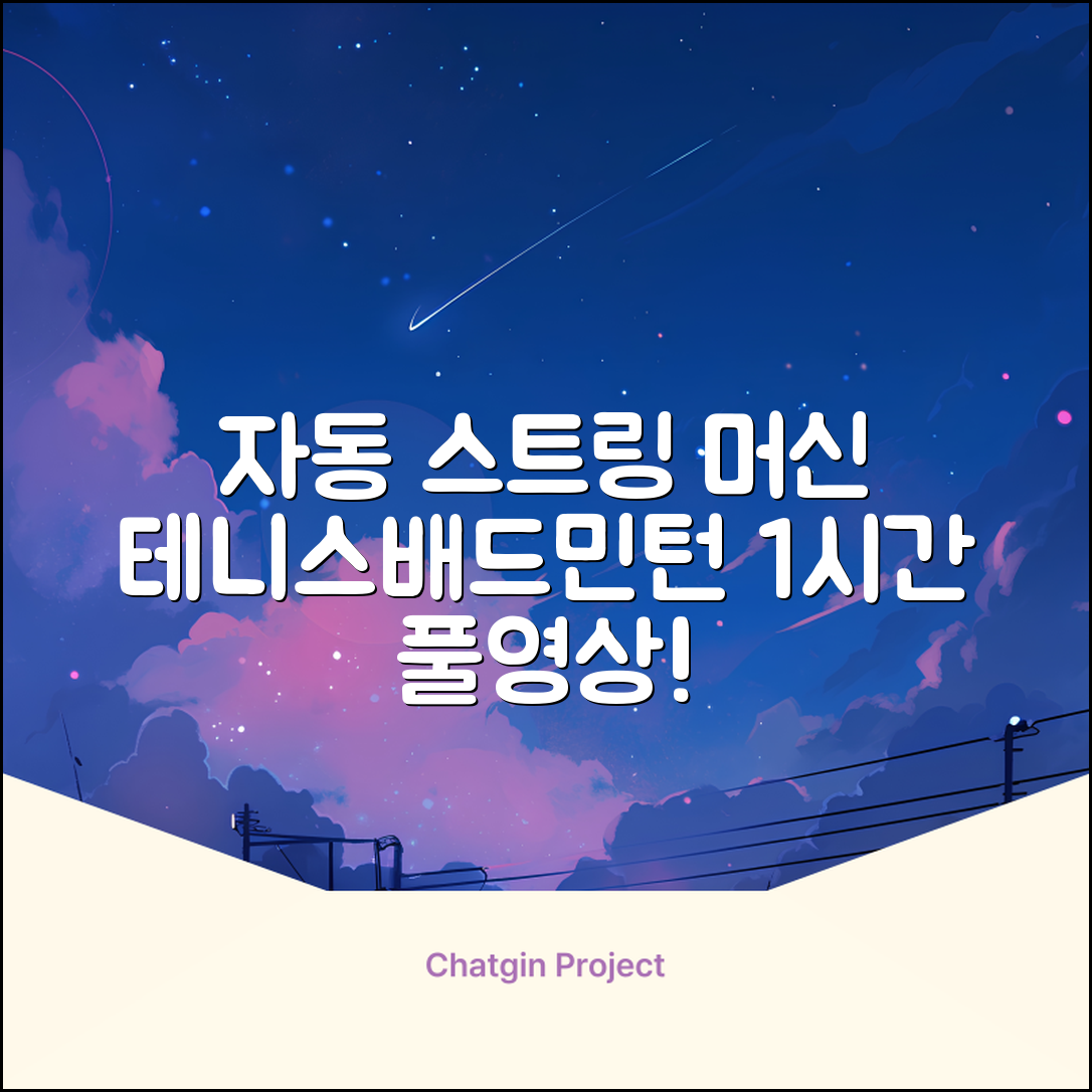 테니스 배드민턴 자동 스트링 머신 라켓 거트 줄교체 1시간풀영상제공, 1개, GLS-16402 추천 리뷰