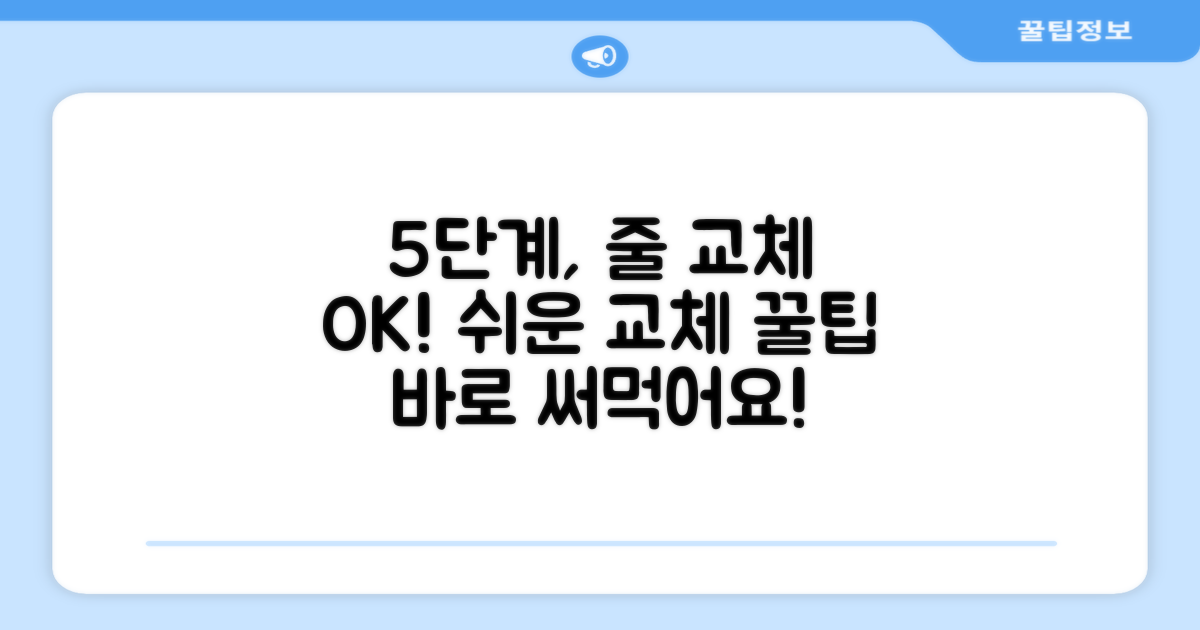 5단계, 쉽게 줄 교체