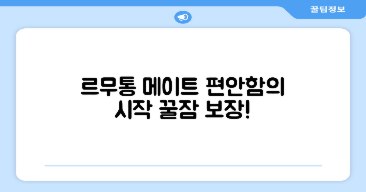 르무통 메이트, 편안함의 시작