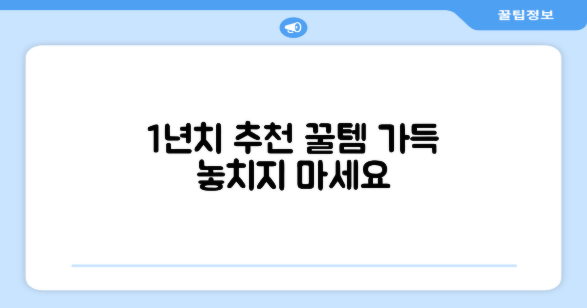 1년 사용량 추천