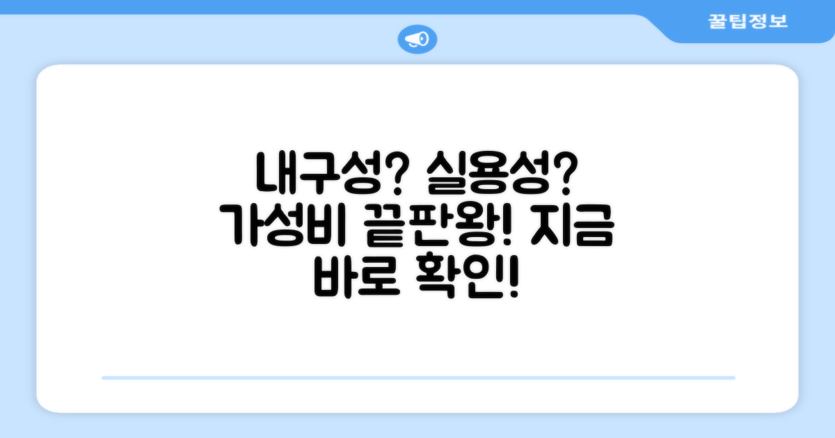 내구성, 실용성, 가성비 평가