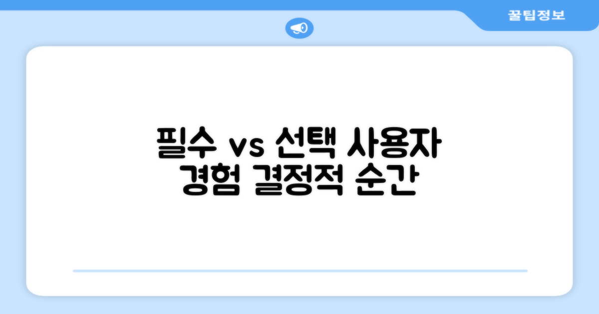 필수템? 선택템? 사용자 경험