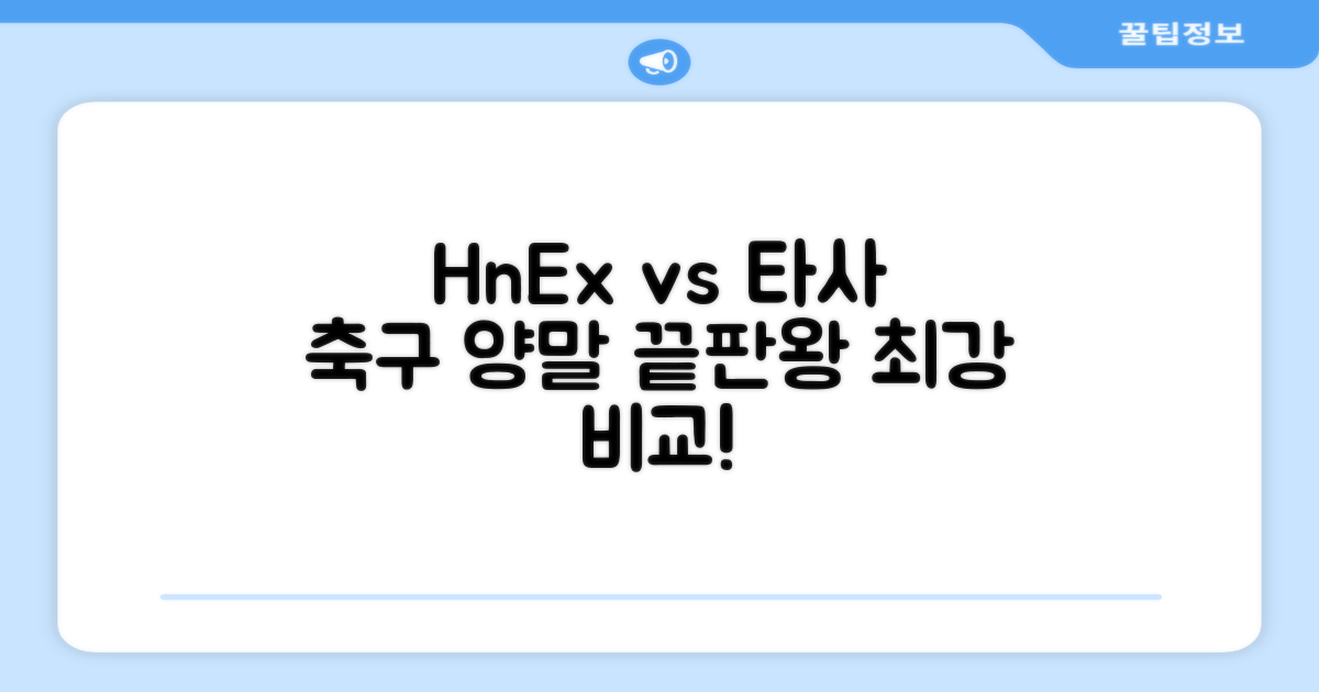 HnEx vs 타사 축구 양말