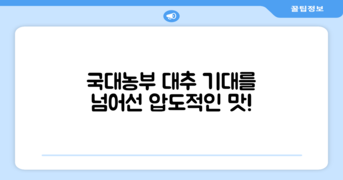 국대농부 대추, 기대 그 이상