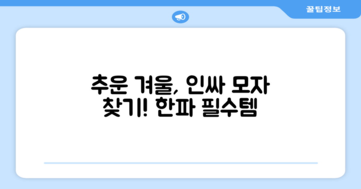 추운 겨울, 어떤 모자가 좋을까?