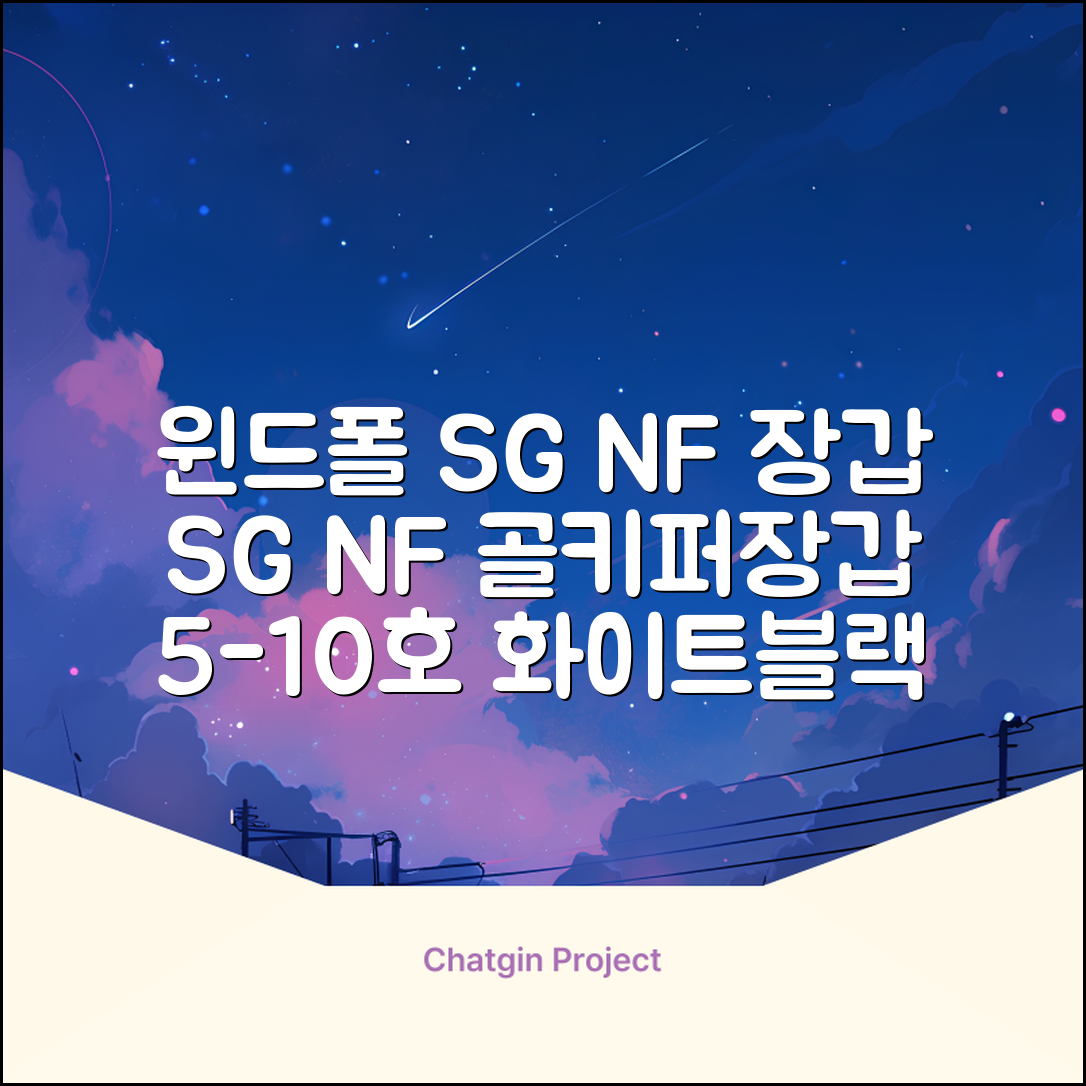 윈드폴스포츠 SG NF 축구 골키퍼장갑 5호-10호, 윈드폴스포츠 SG NF 골키퍼장갑 화이트 블랙, 1개 추천 리뷰