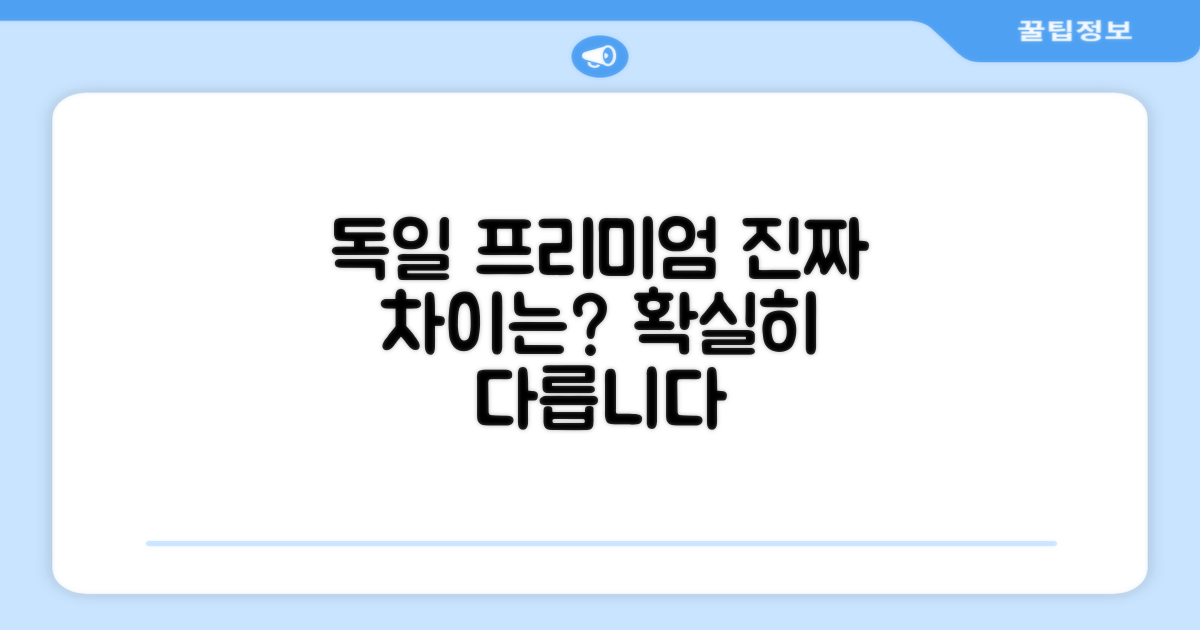 독일 프리미엄의 차이