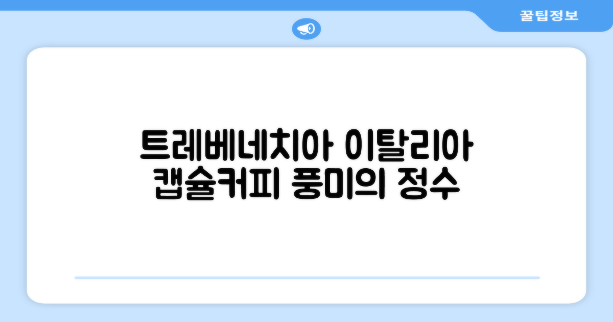 트레베네치아 캡슐커피의 매력