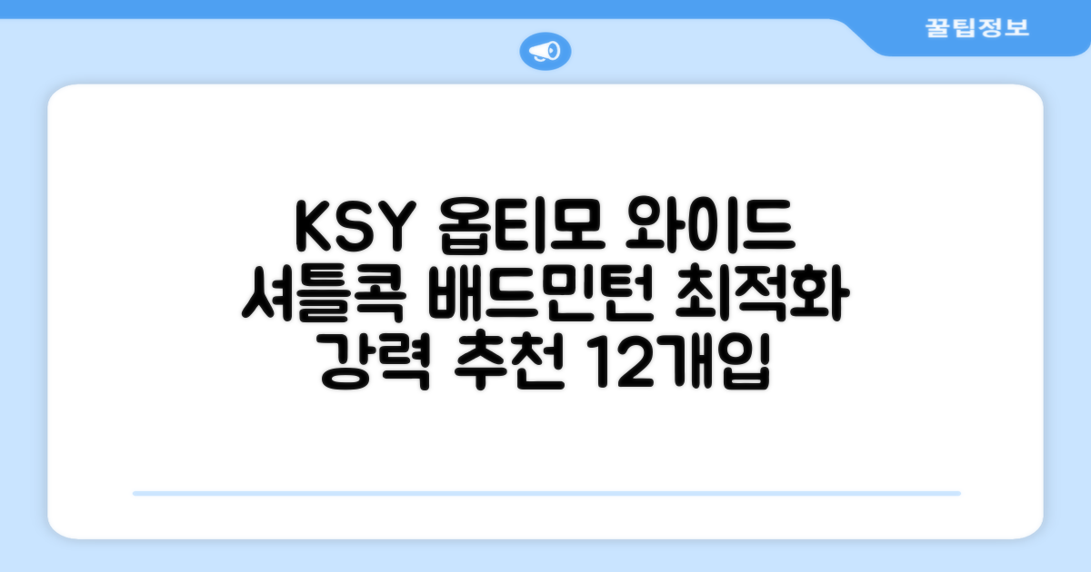 ksy 옵티모 와이드 배드민턴 셔틀콕, 화이트, 12개입, 1개 추천 리뷰