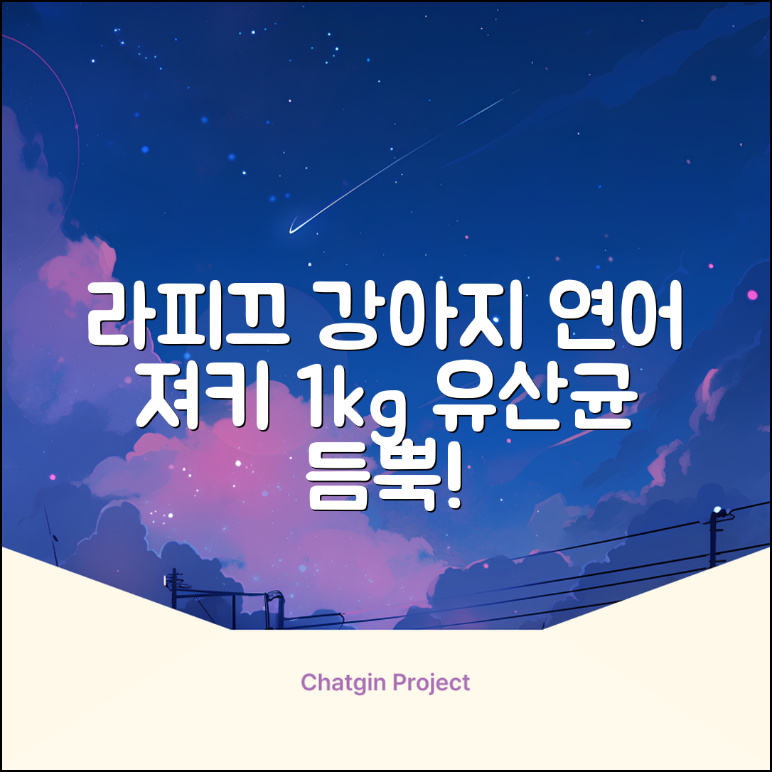 라피끄 강아지 유산균 품은 져키, 연어, 1kg, 1개 추천 리뷰