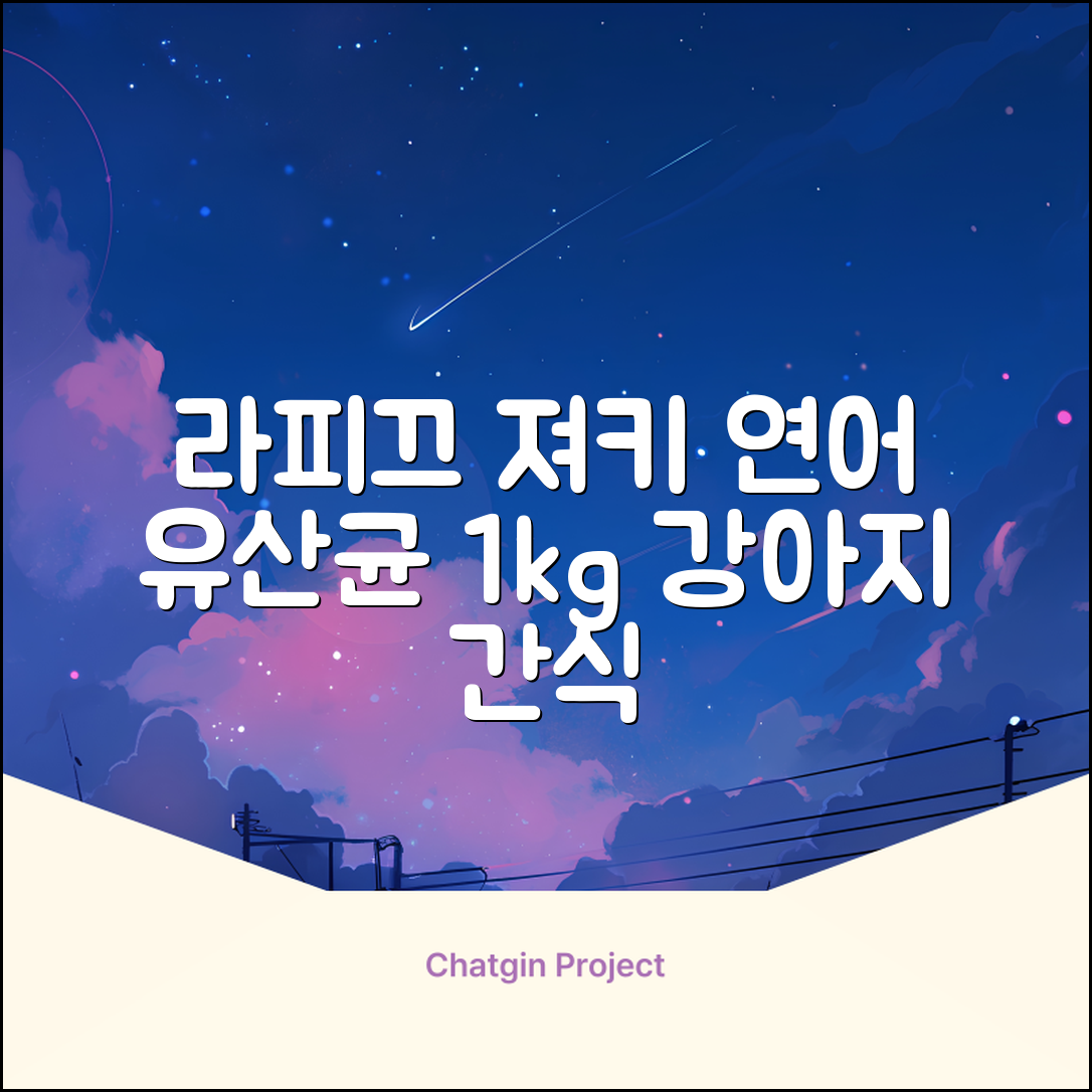 라피끄 강아지 유산균 품은 져키, 연어, 1kg, 1개 추천 리뷰