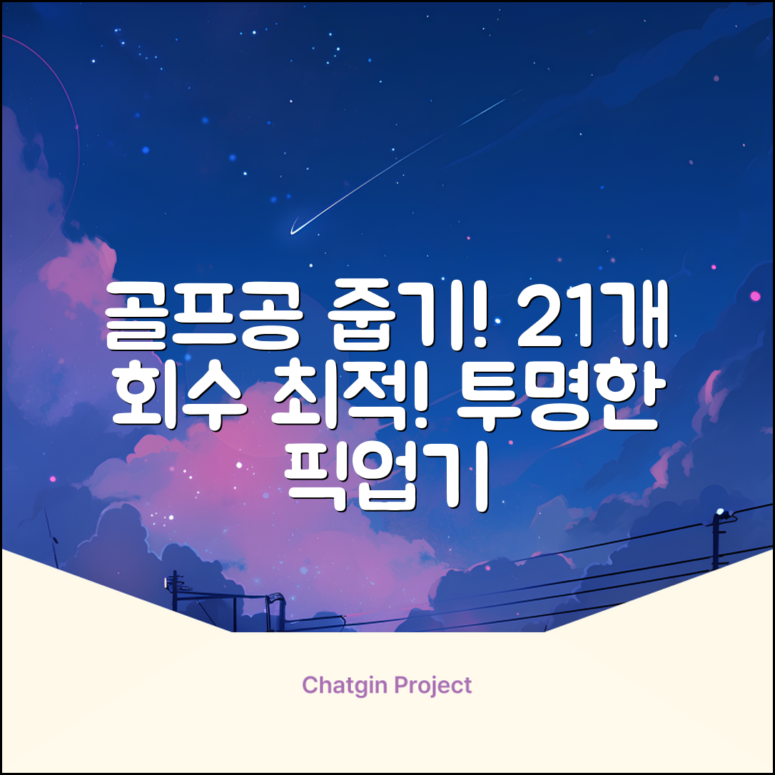 골프공 픽업기 줍기 회수기 수집기 수거기 공21개, 반투명, 1개 추천 리뷰