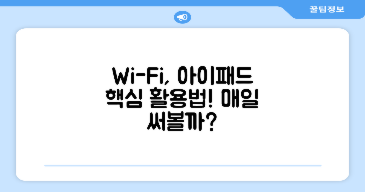 Wi-Fi 연결, 아이패드 활용도를 높일까?