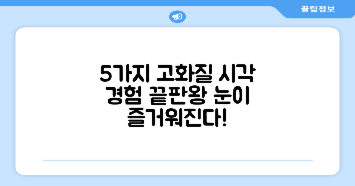 5가지 고화질 시각 경험