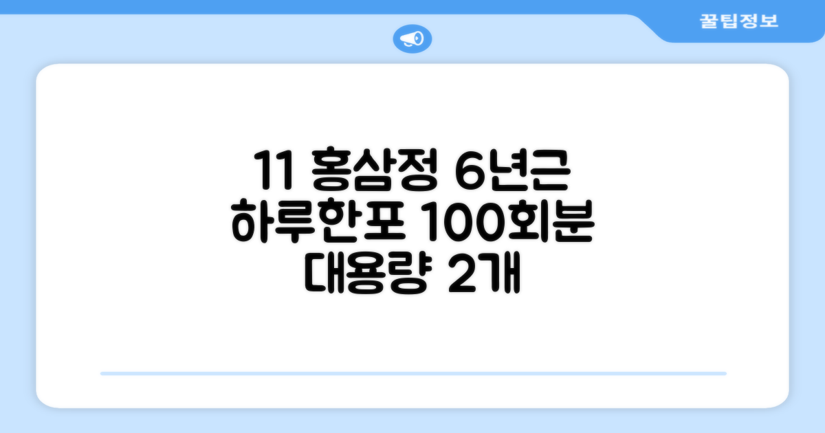 [1+1 특가] 홍삼정 6년근 하루한포 100회분 대용량+쇼핑백, 2개, 1L 추천 리뷰