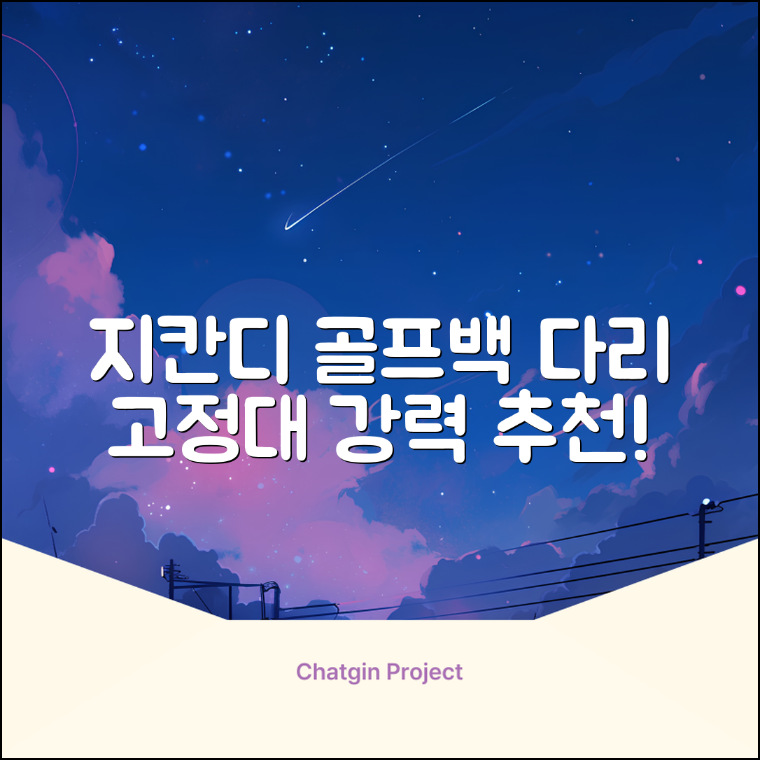 지칸디 골프 스탠드백 레그홀더 다리고정 바닥 지지대, 블랙 추천 리뷰