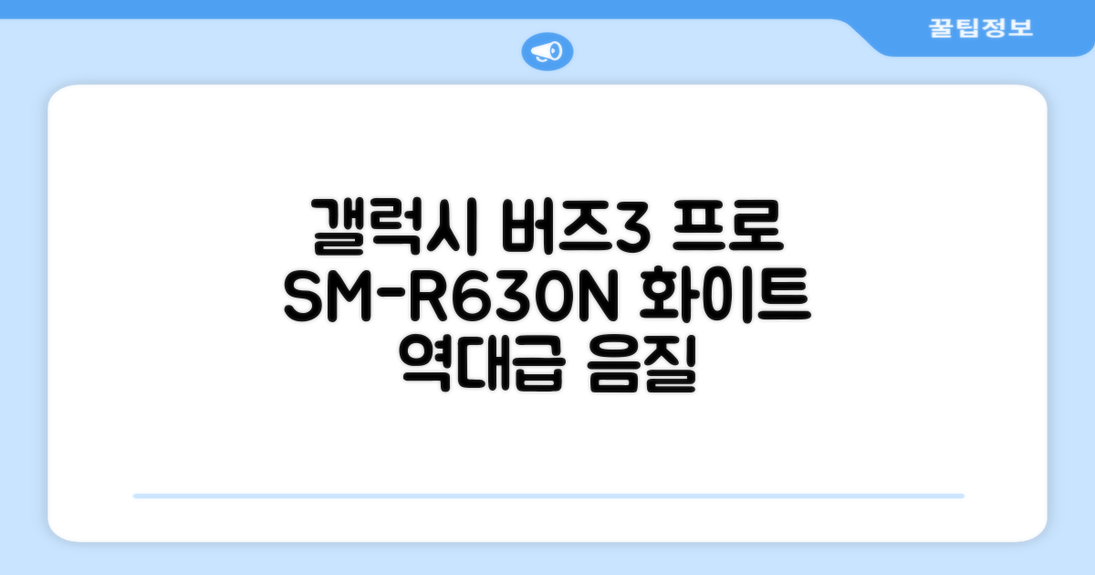 삼성전자 갤럭시 버즈3 프로 블루투스 이어폰, SM-R630N, 화이트 추천 리뷰