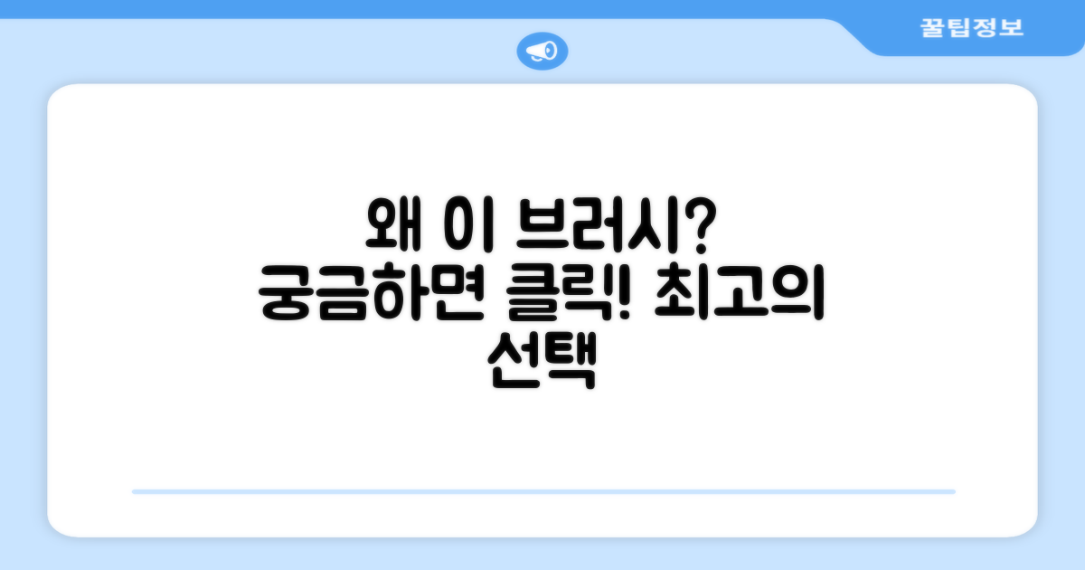 이 브러시, 왜 추천할까요?