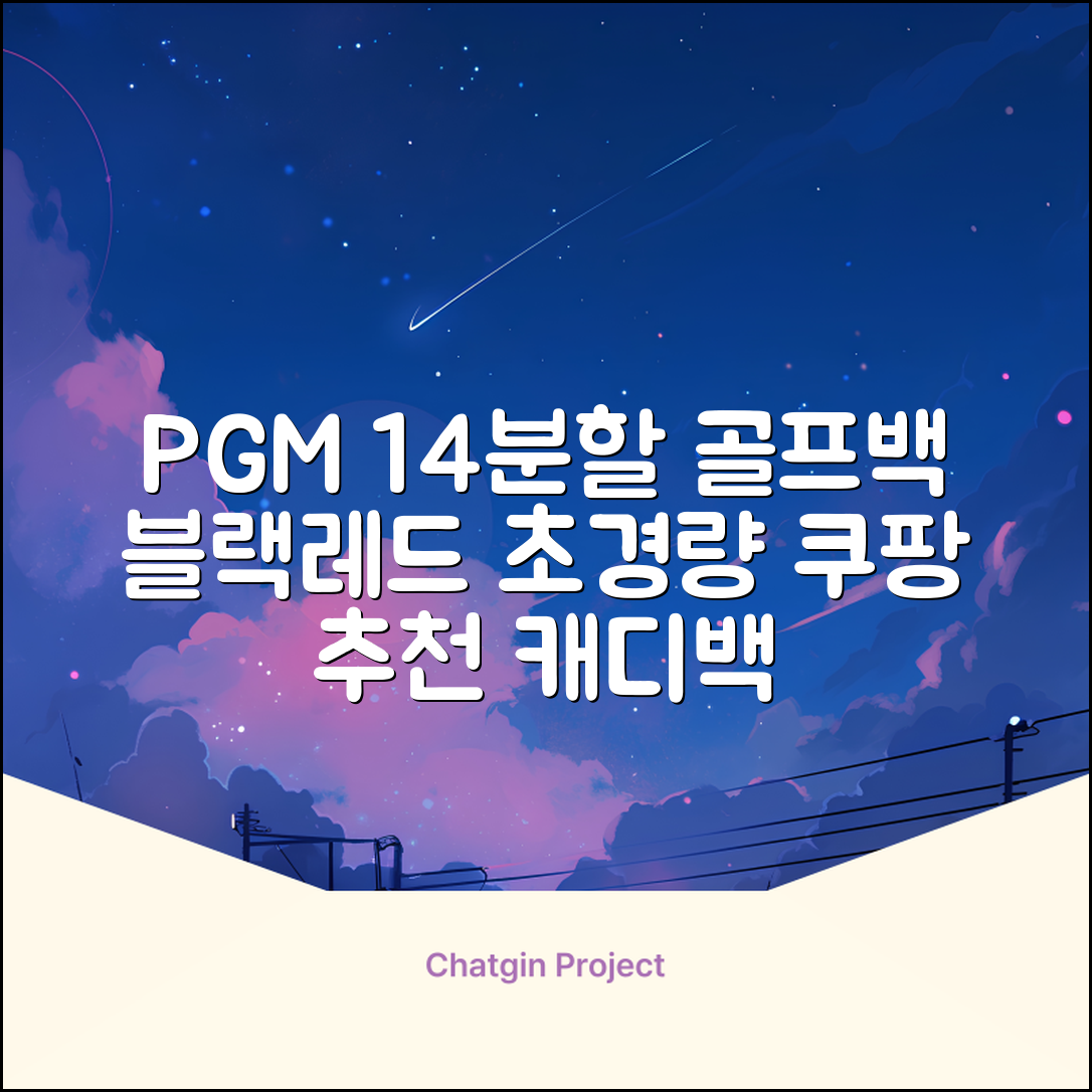 피지엠코리아 PGM 경량 14분할 골프백 스탠드백 캐디백, 블랙레드 추천 리뷰
